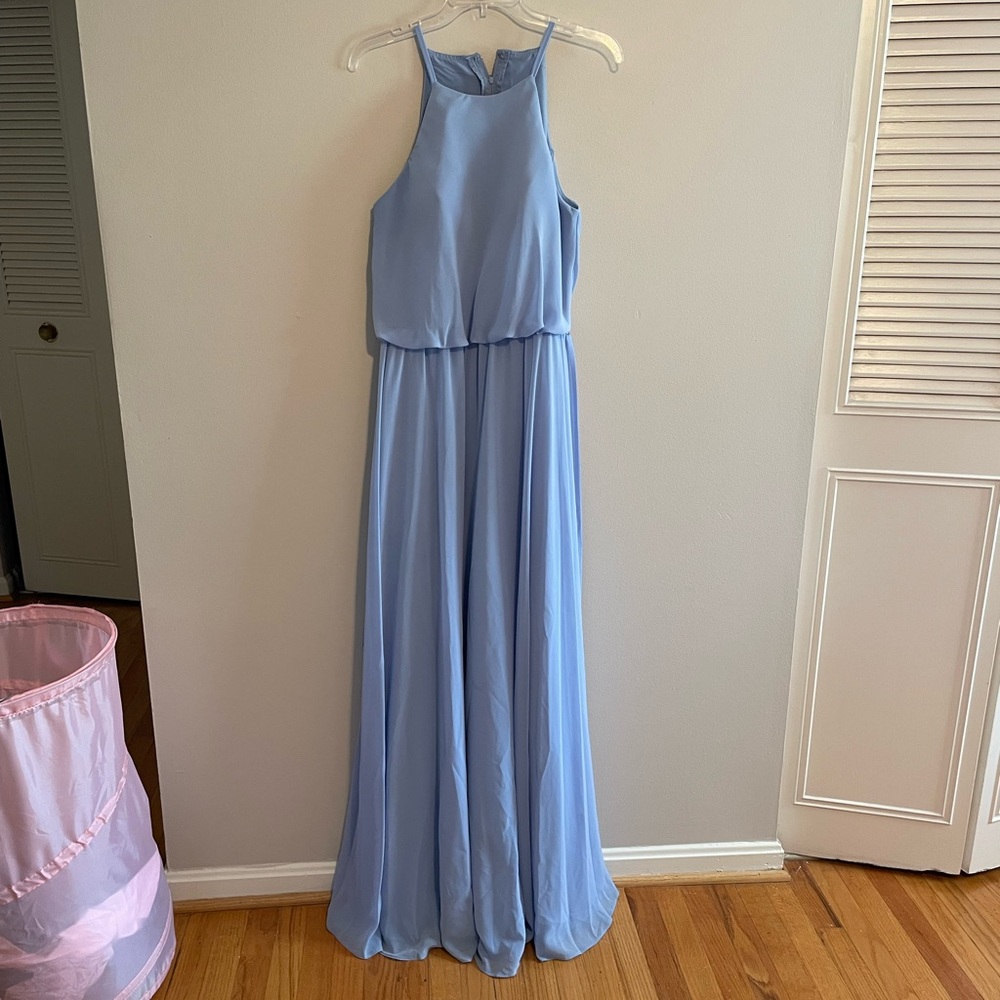 Mori Lee size 10 cornflower blue bridesmaid dress
